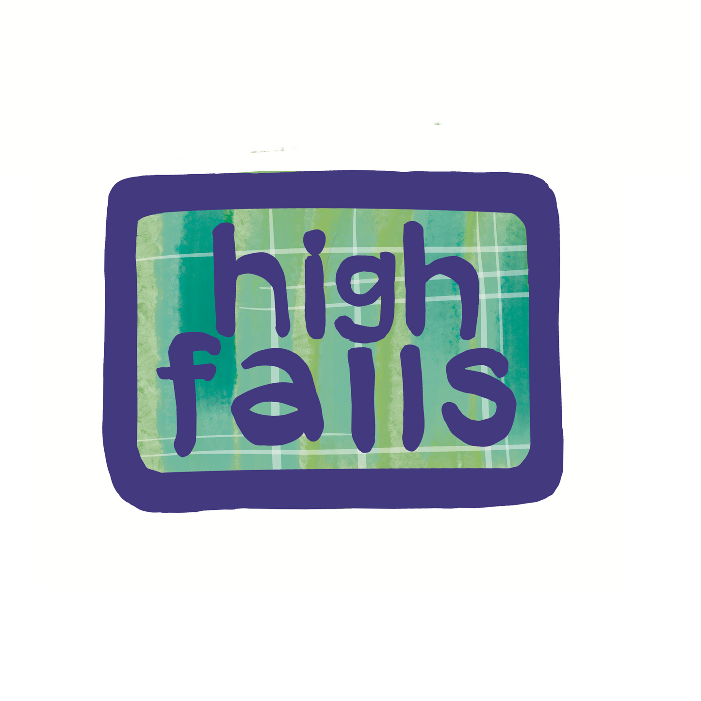 Destination: High Falls New York - Plaid - Sticker or Magnet