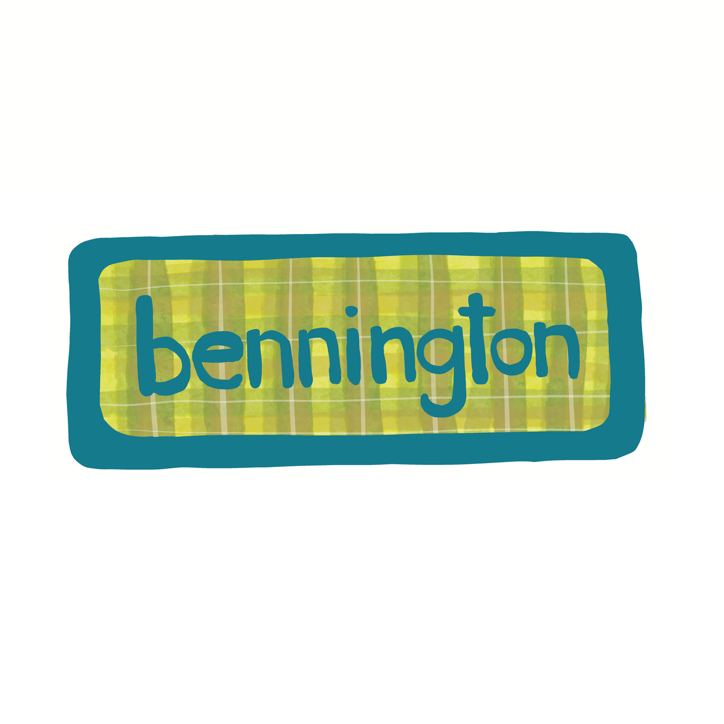 Bennington - Plaid - Sticker, Magnet, Postcard, or Print