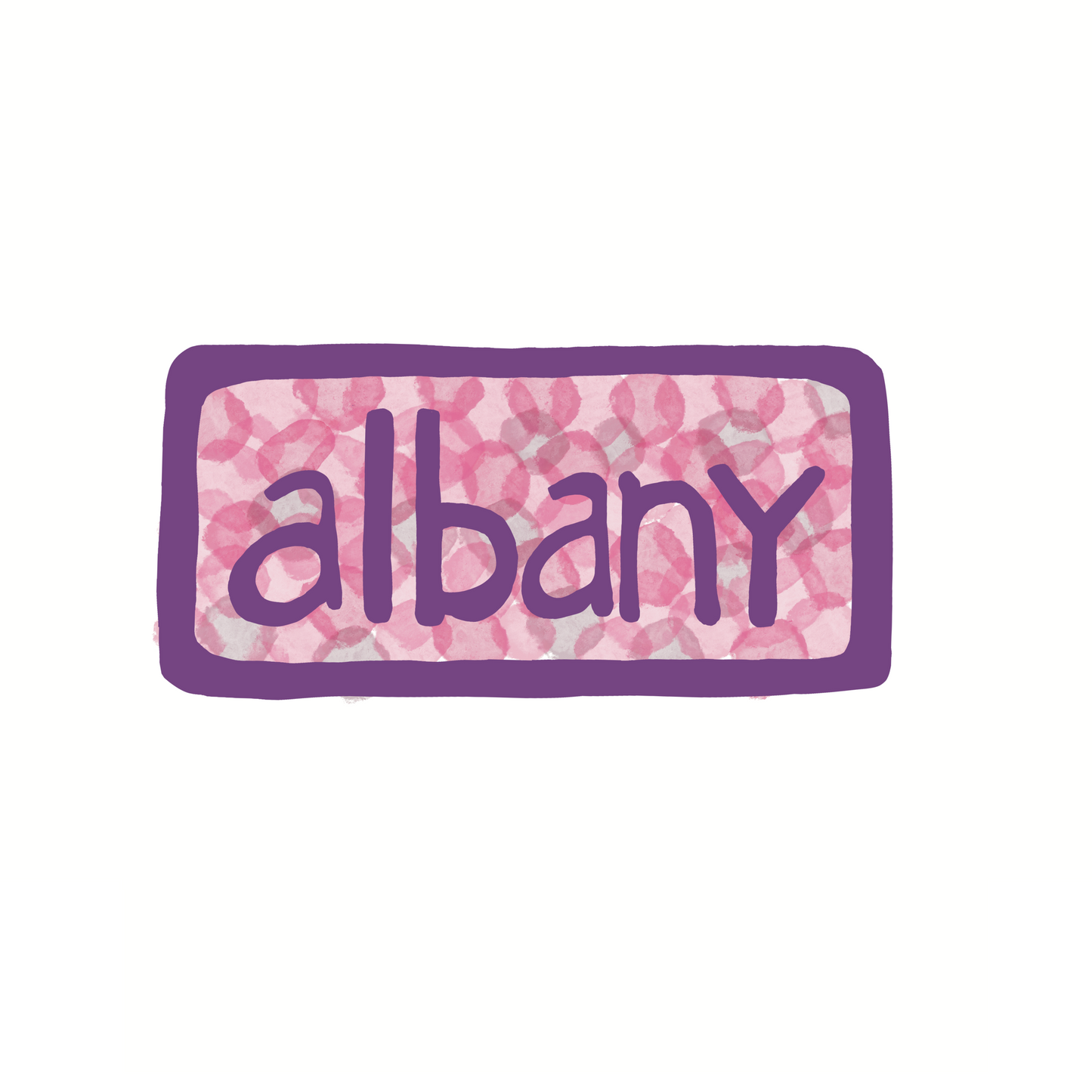 Destination: Albany New York - Plaid - Sticker or Magnet