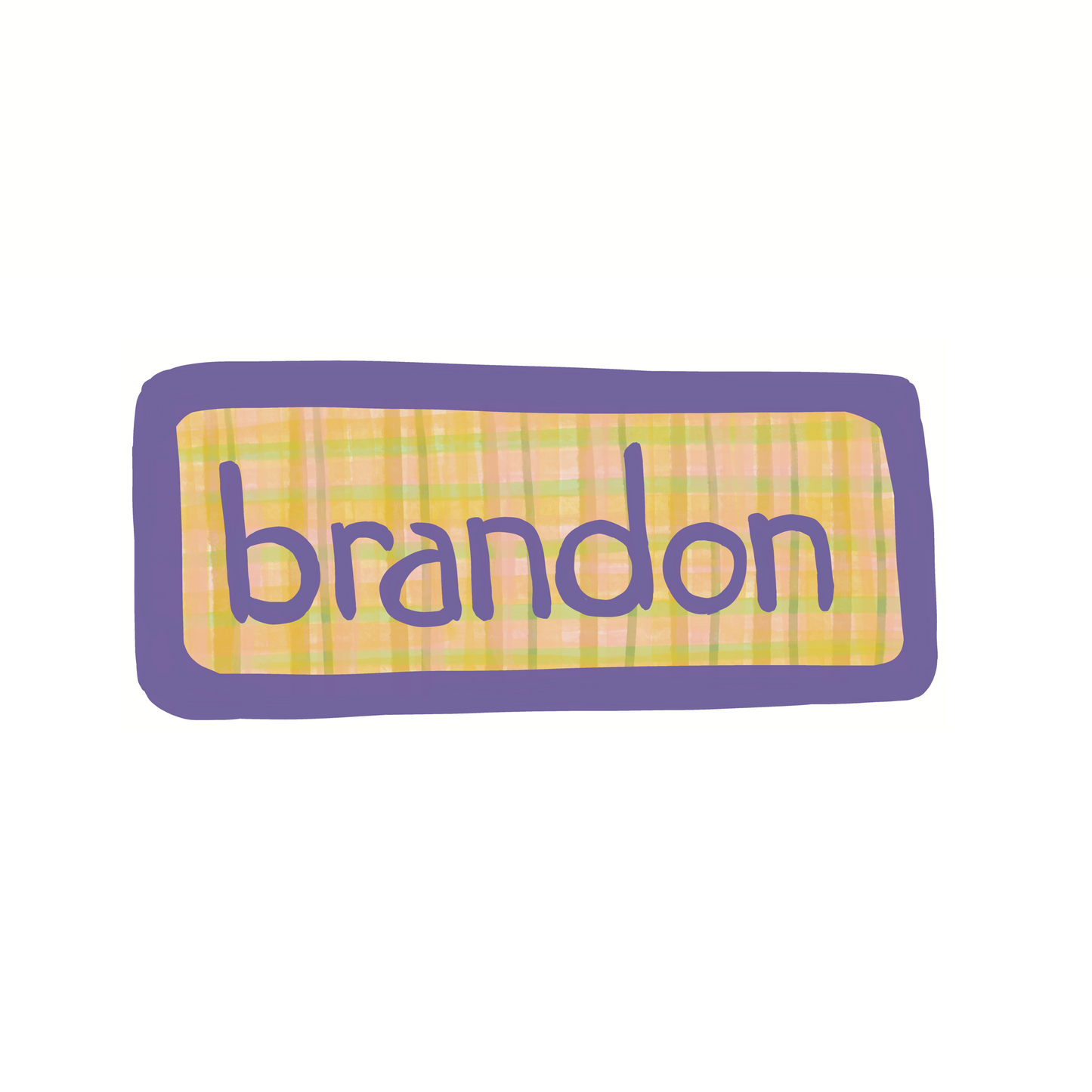 Brandon - Plaid - Sticker, Magnet, Postcard, or Print