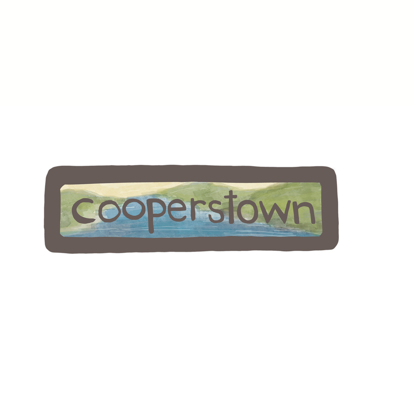 Destination: Cooperstown New York - Lake - Sticker or Magnet