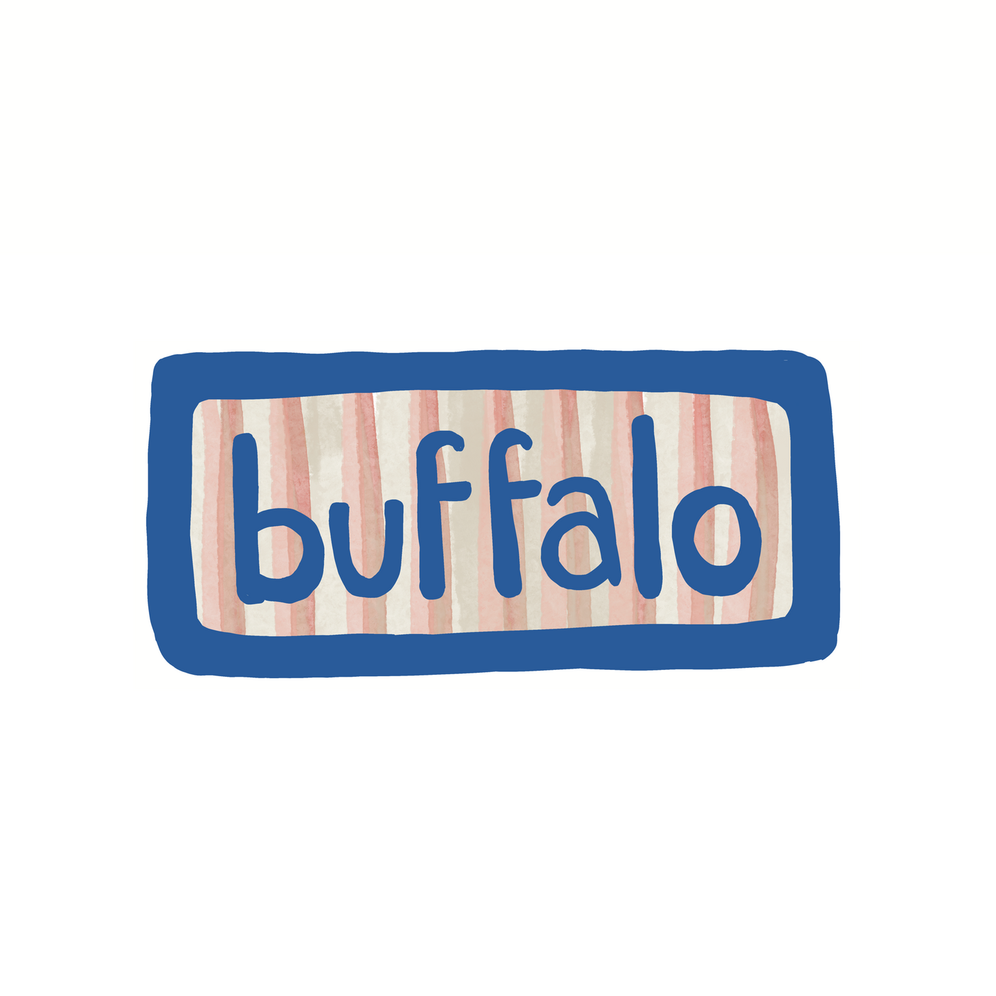 Buffalo - Stripes - Sticker, Magnet, Postcard, or Print