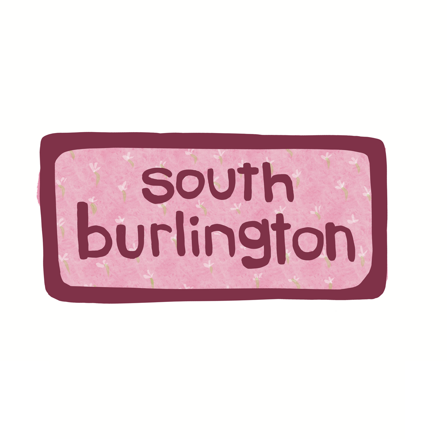 Destination: South Burlington Vermont - Calico - Sticker or Magnet