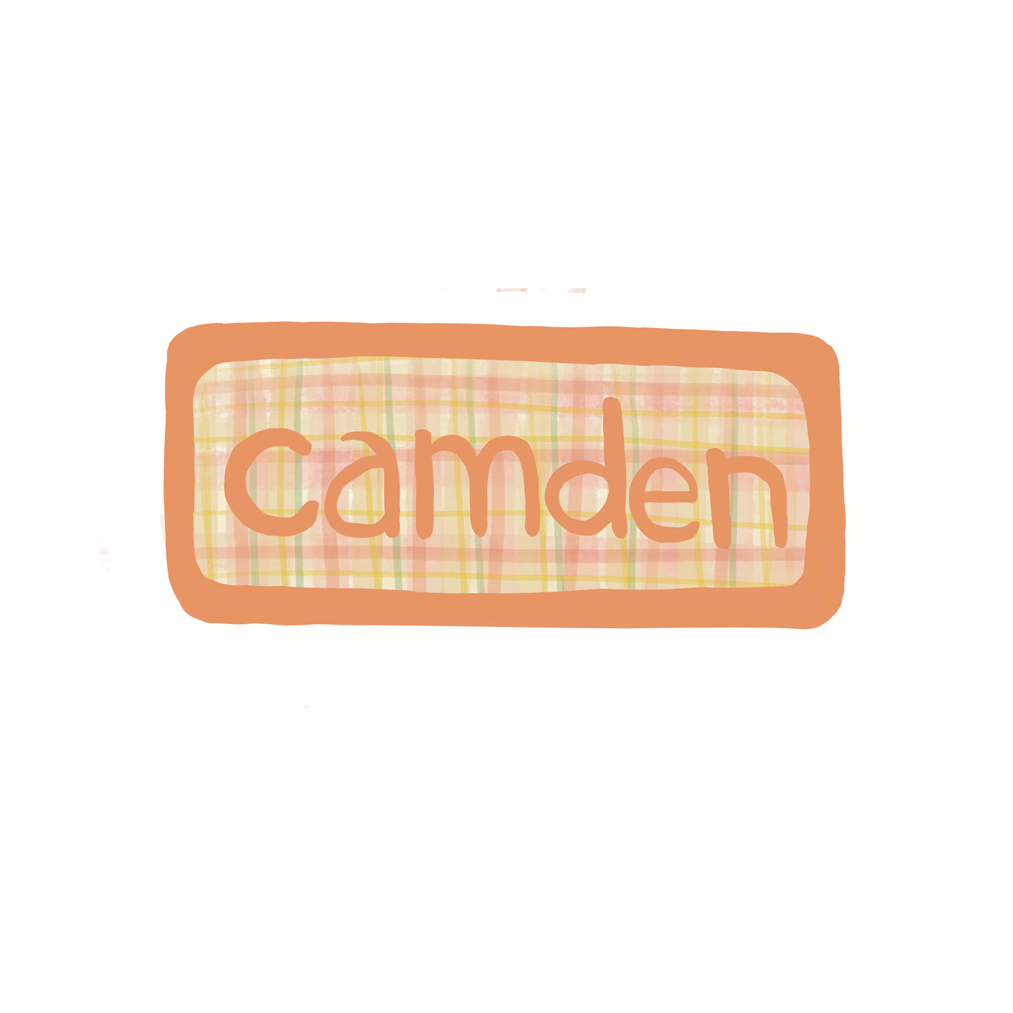 Camden - Plaid - Sticker, Magnet, Postcard, or Print