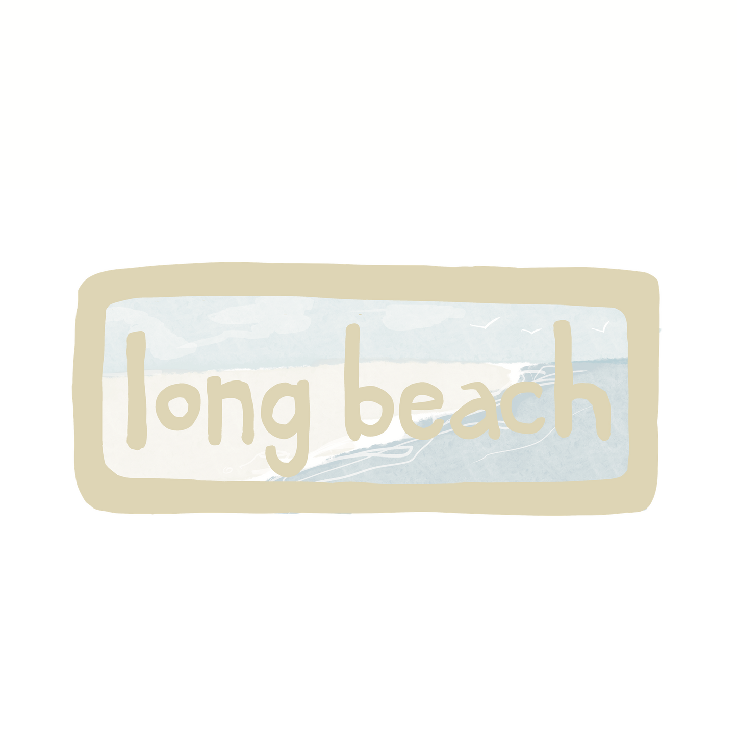 Destination: Long Beach, Long Island New York - Sticker or Magnet