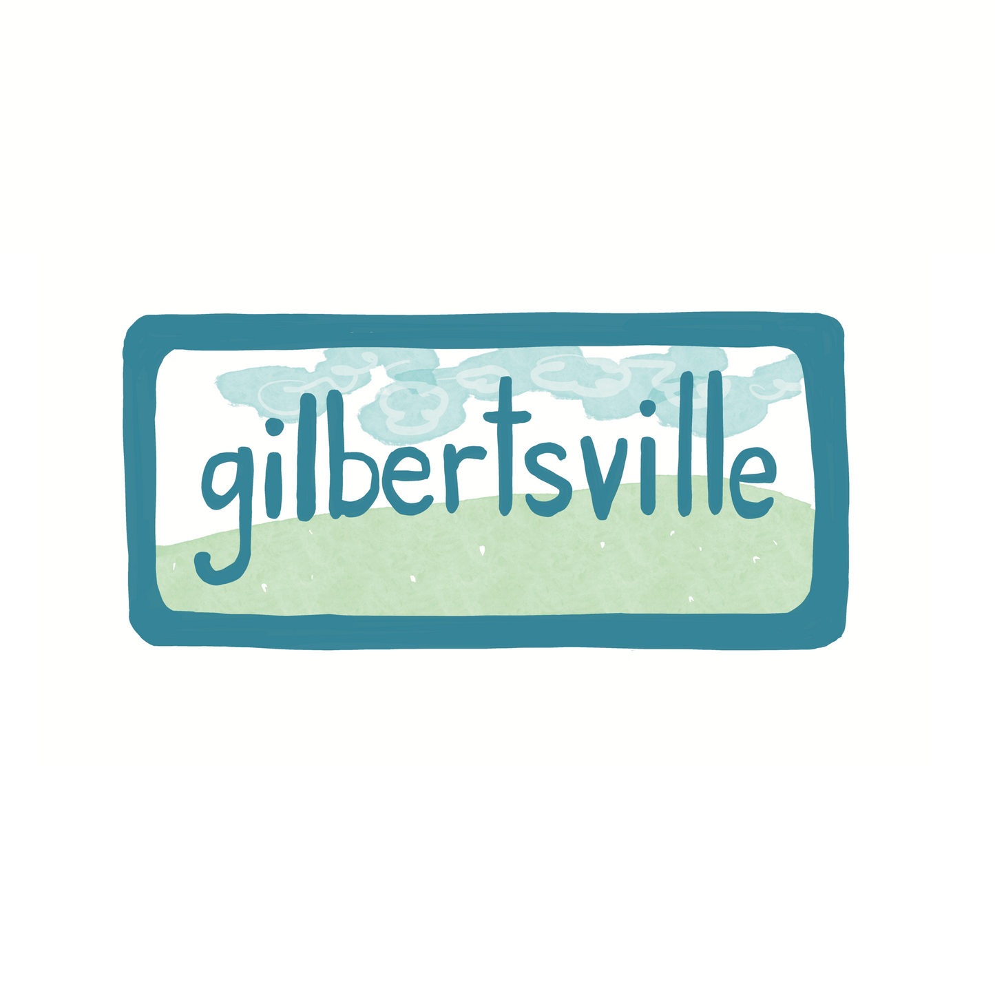 Gilbertsville - Clouds - Sticker, Magnet, Postcard, or Print