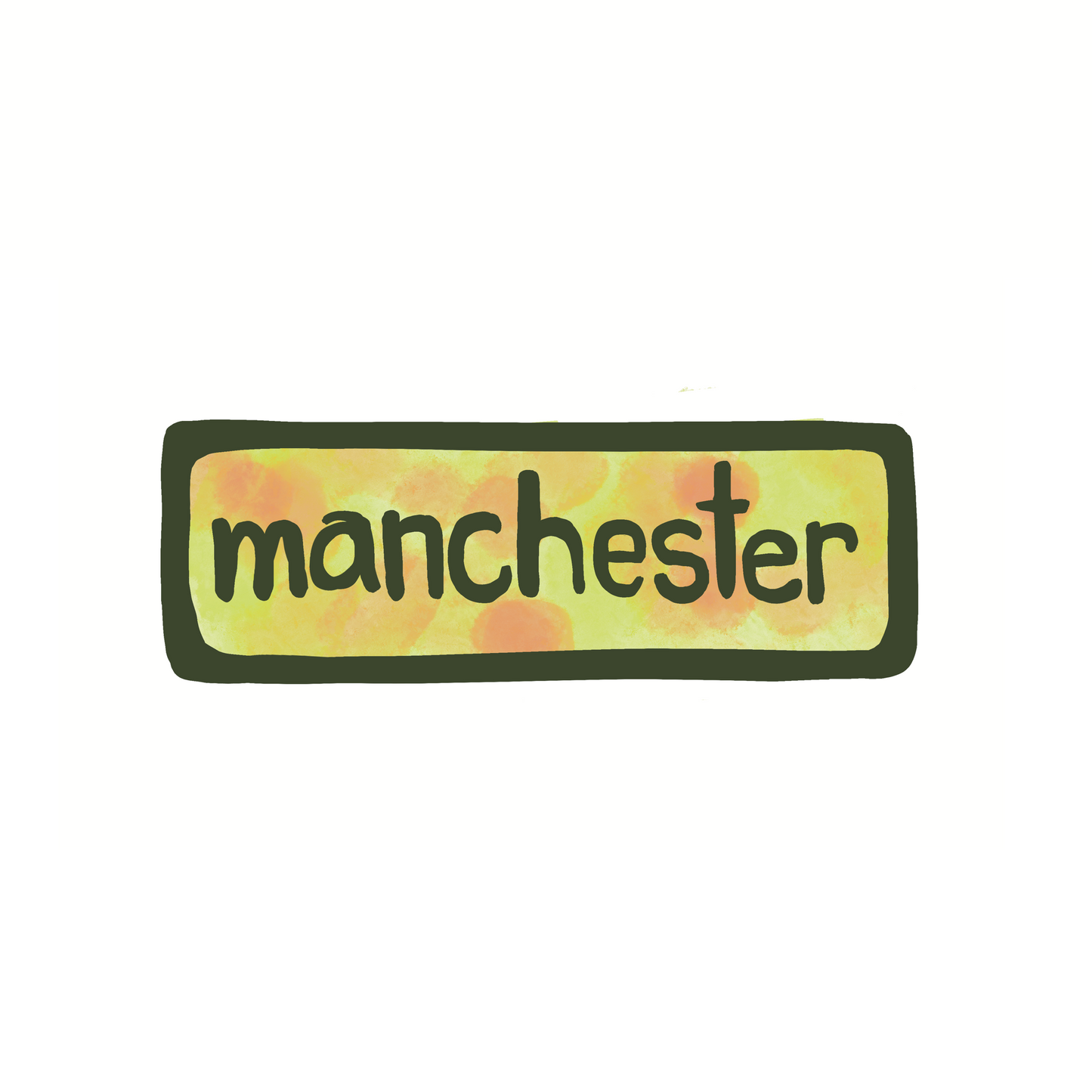 Manchester - Dots - Sticker, Magnet, Postcard, or Print