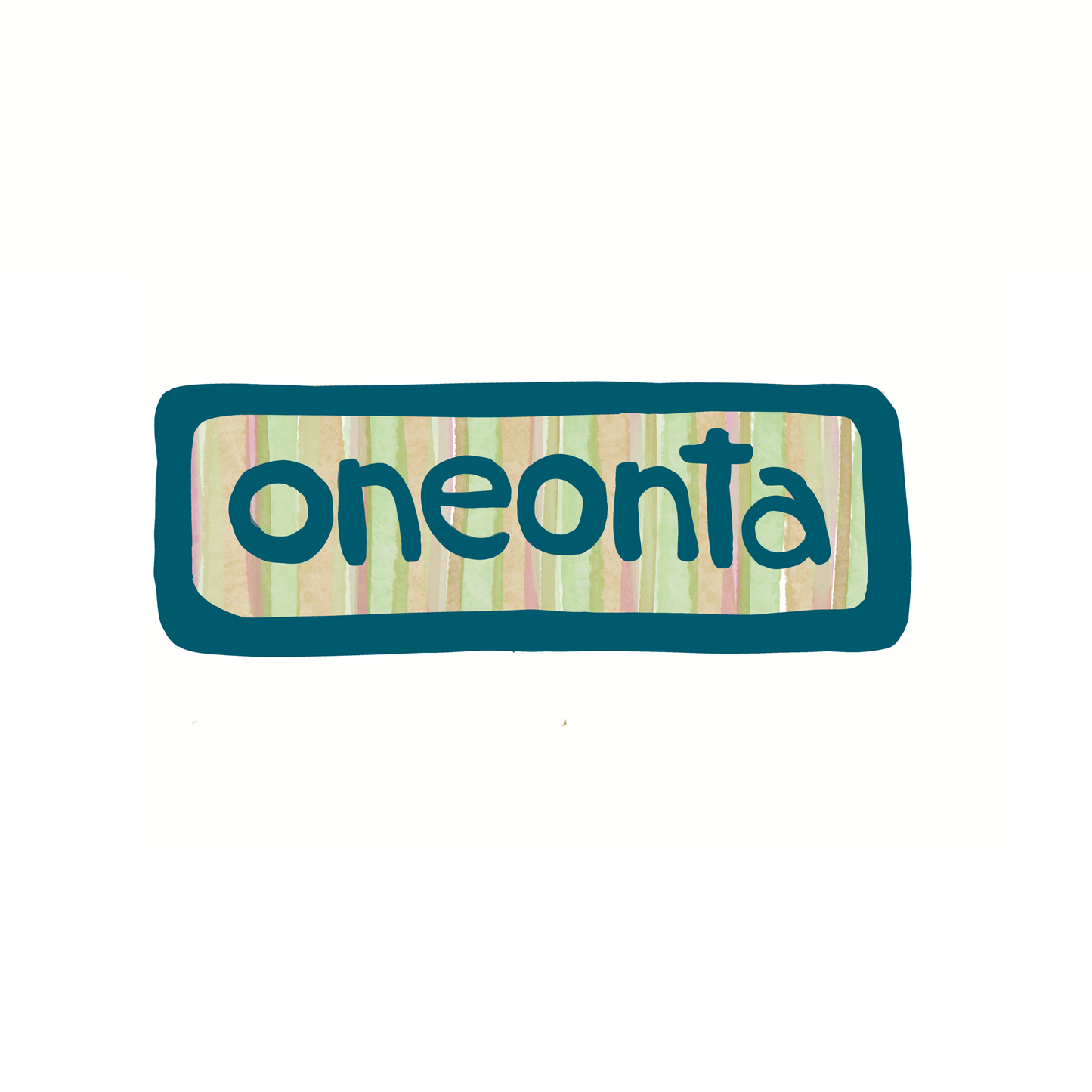 Oneonta - Stripes - Sticker, Magnet, Postcard, or Print