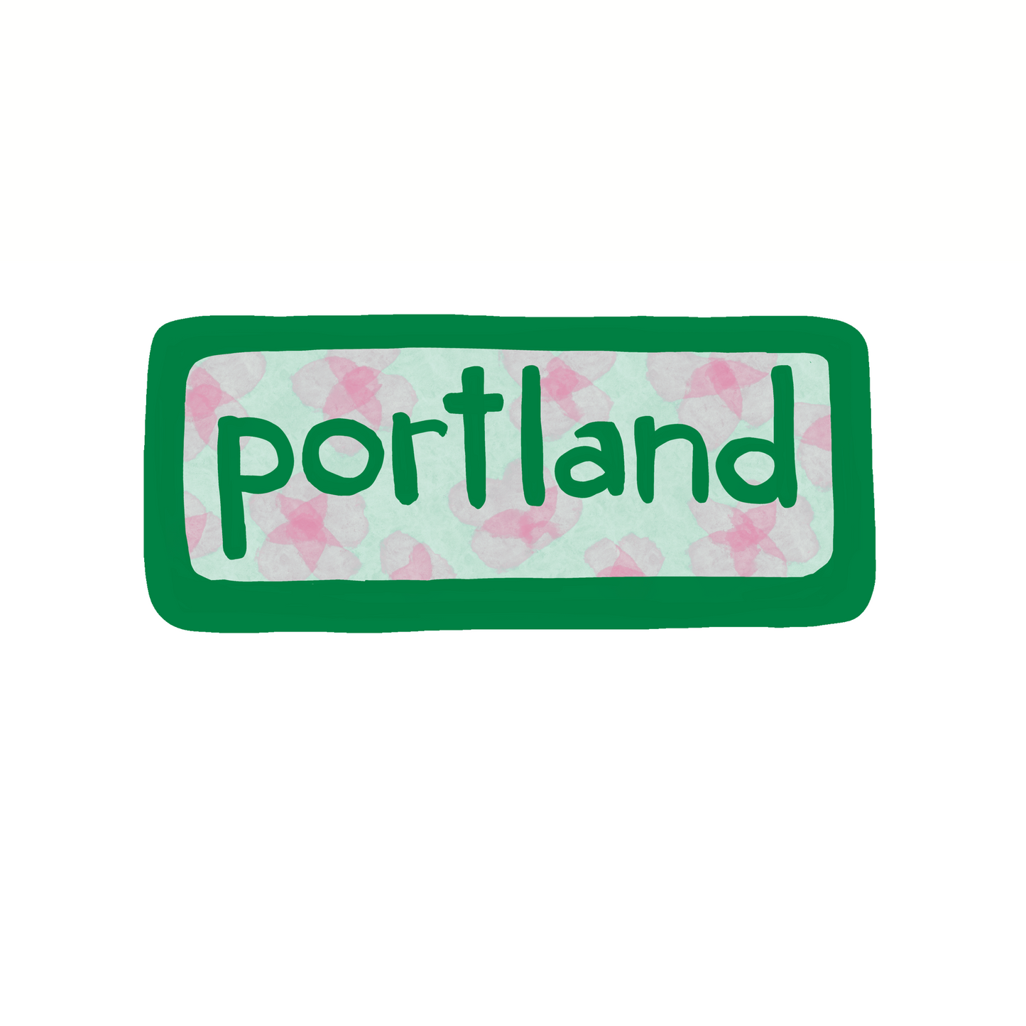 Portland - Flowers - Sticker, Magnet, Postcard, or Print