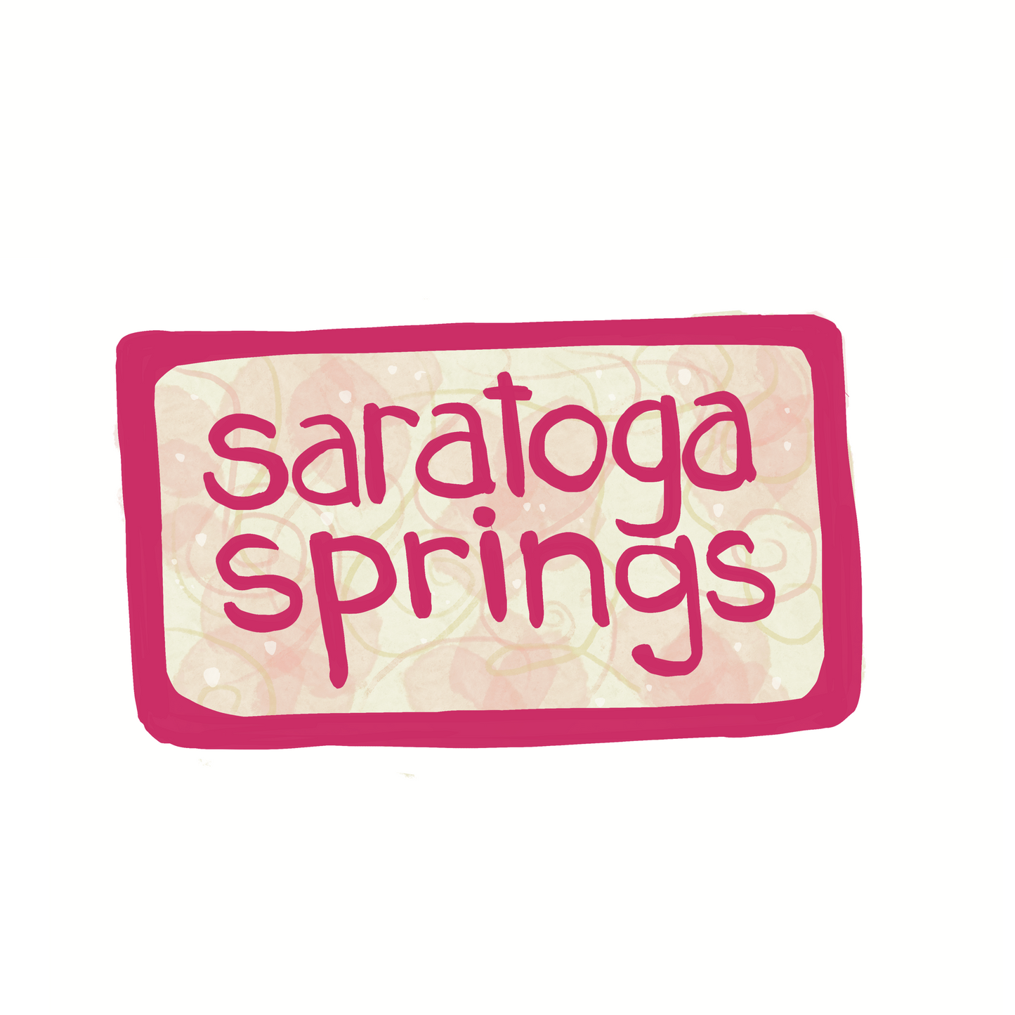 Saratoga Springs - Flowers - Sticker, Magnet, Postcard, or Print