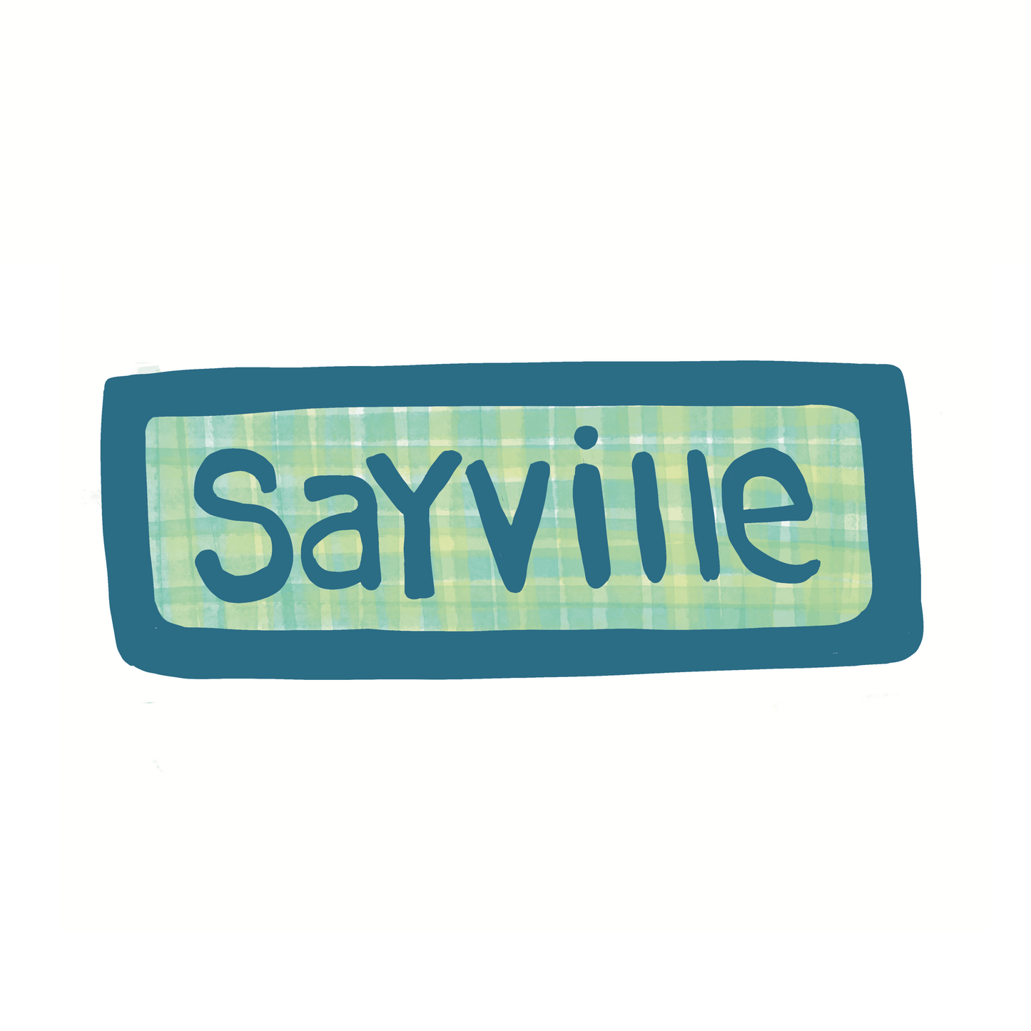 Sayville - Plaid - Sticker, Magnet, Postcard, or Print