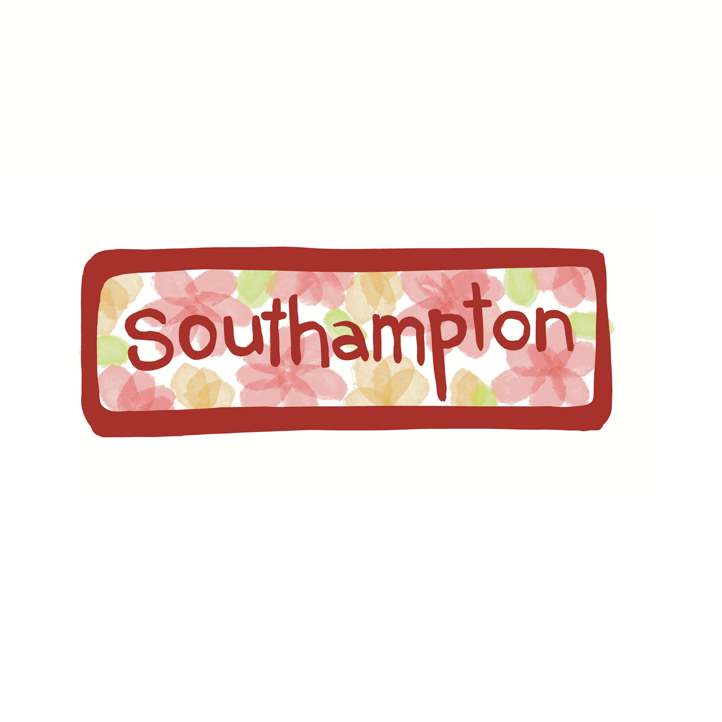 Southampton - Flowers - Sticker, Magnet, Postcard, or Print