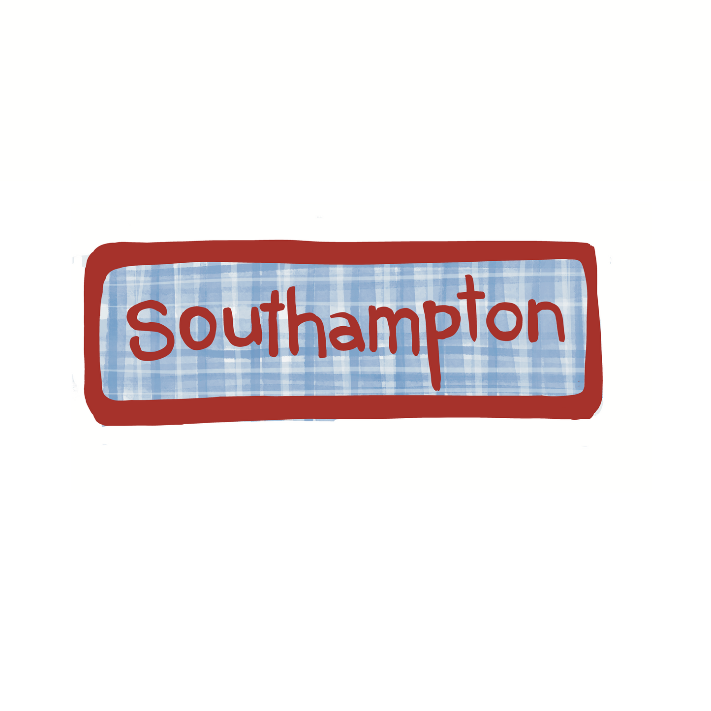 Southampton - Plaid - Sticker, Magnet, Postcard, or Print
