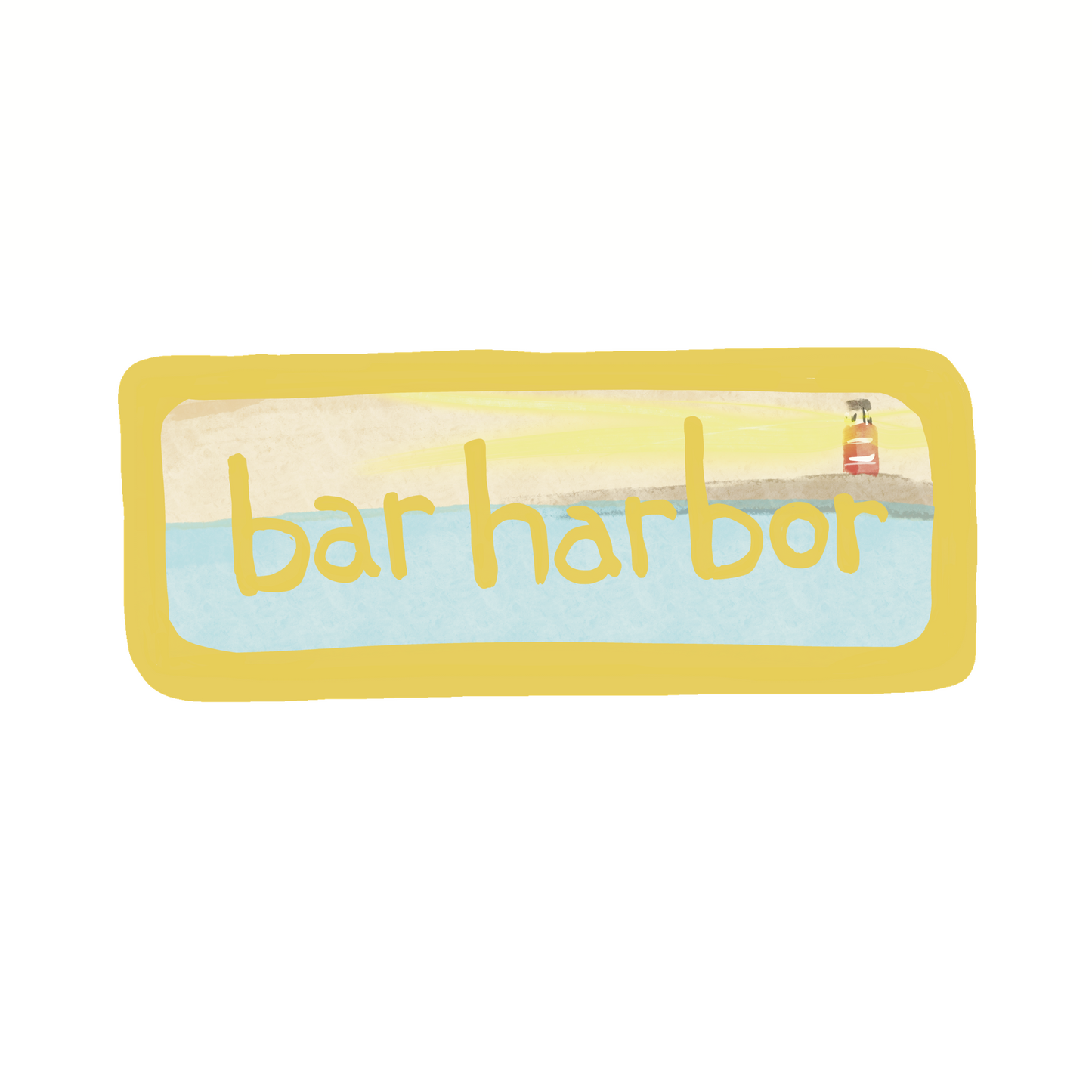 Bar Harbor - Seaside - Sticker, Magnet, Postcard, or Print