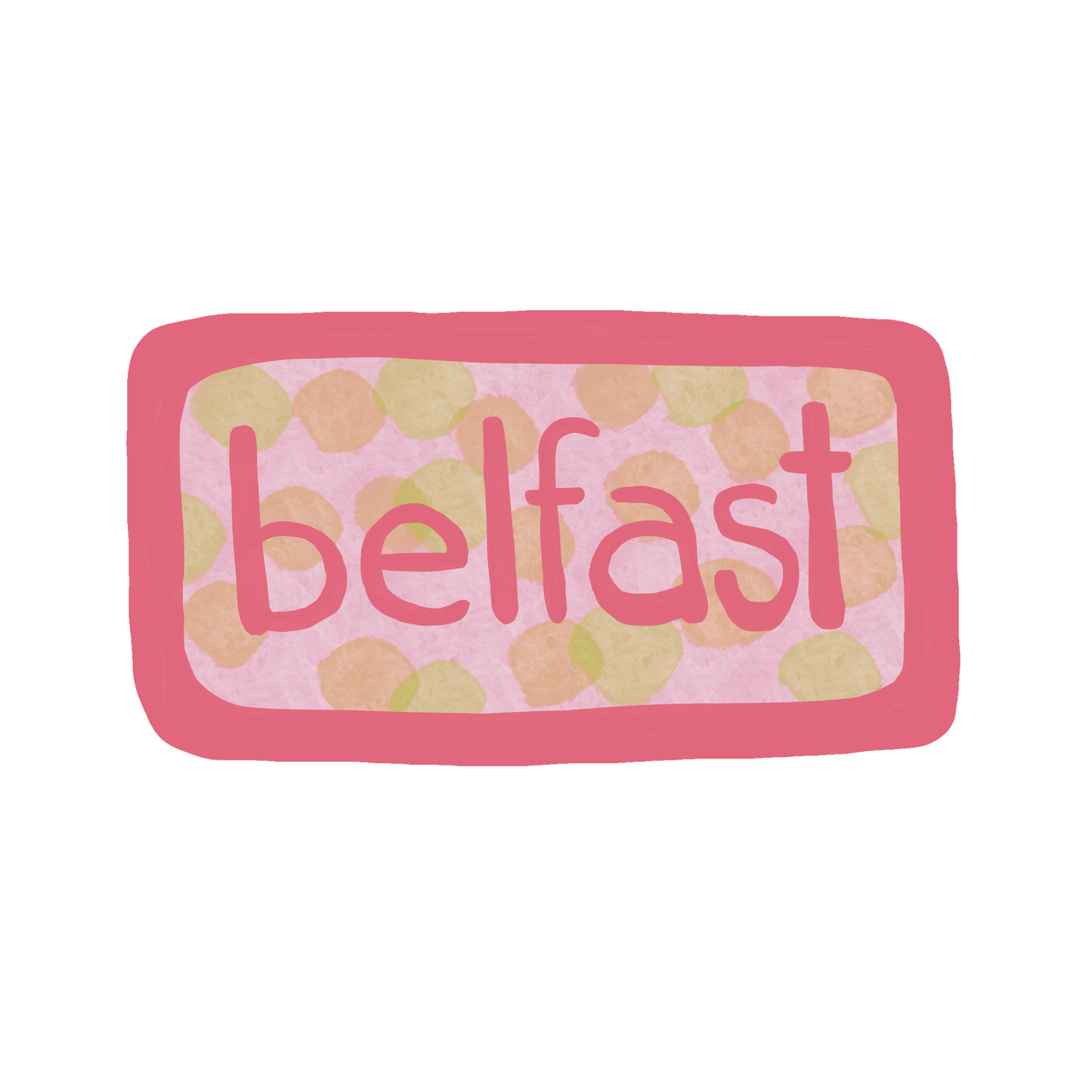 Belfast - Dots - Sticker, Magnet, Postcard, or Print