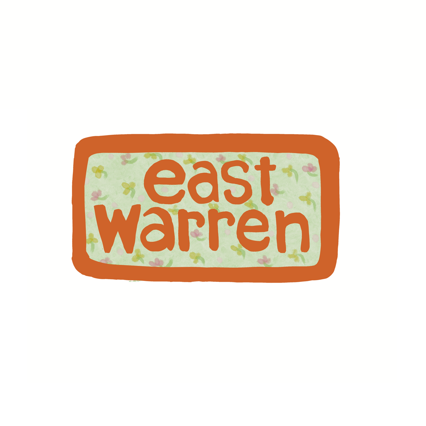 Destination: East Warren Vermont - Calico - Sticker or Magnet