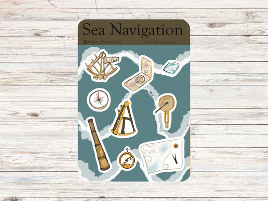 Sea Navigation Sticker Sheet