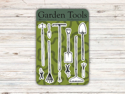 Garden Tools - Matte Recycled Kiss Cut Sticker Sheet