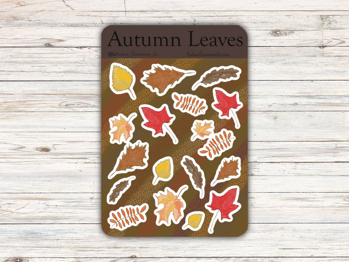 Autumn Leaves - Matte Recycled Kiss Cut Sticker Sheet