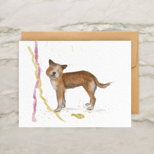 Foxlike Mutt Dog Birthday Card