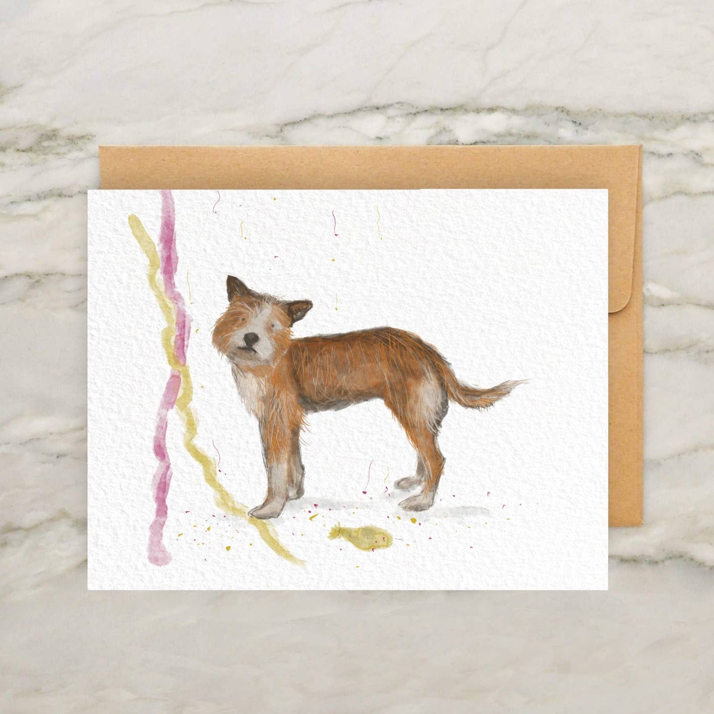 Fox Dog Birthday Card 4x5"