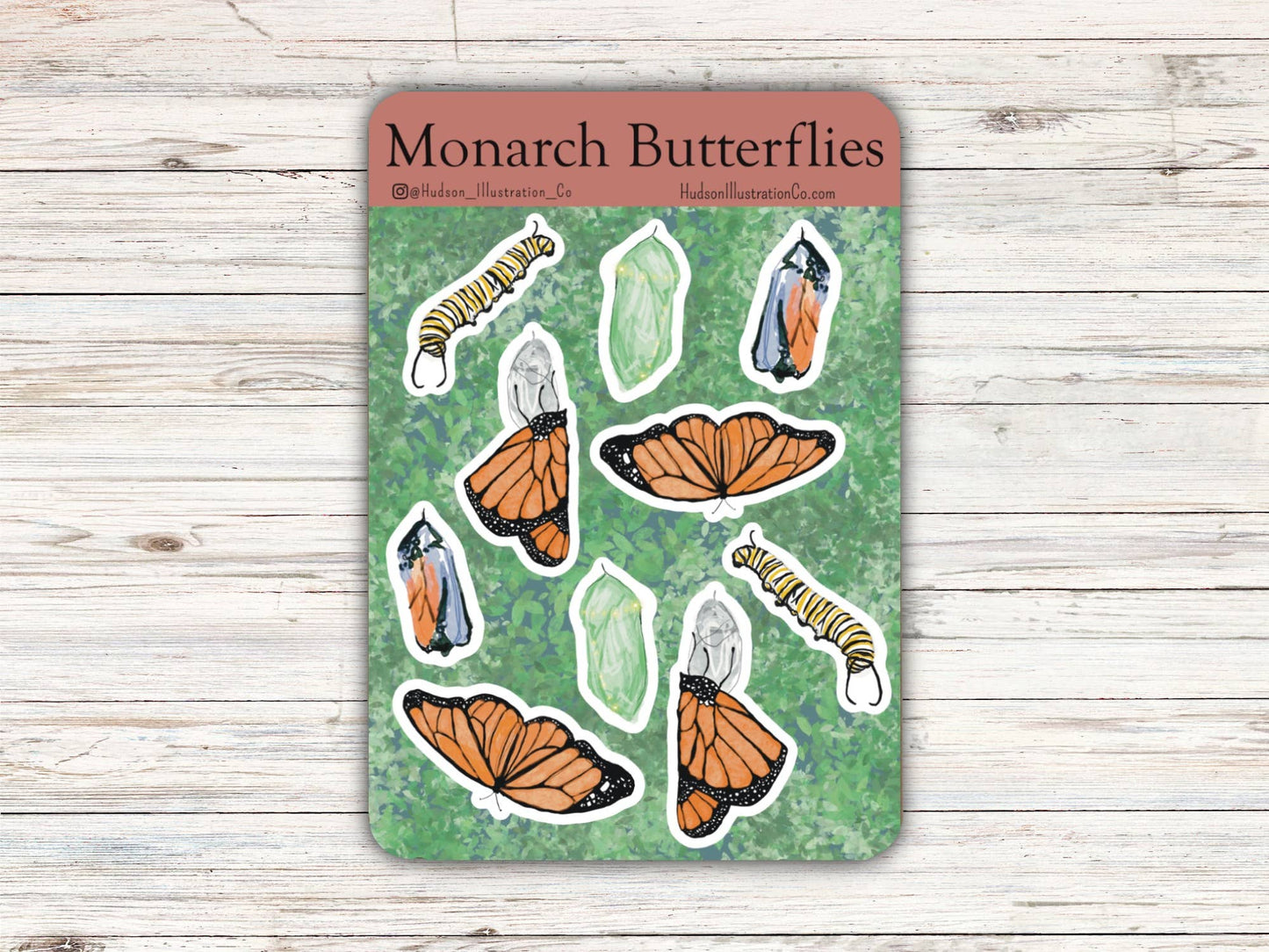 Monarch Butterflies - Matte Recycled Kiss Cut Sticker Sheet