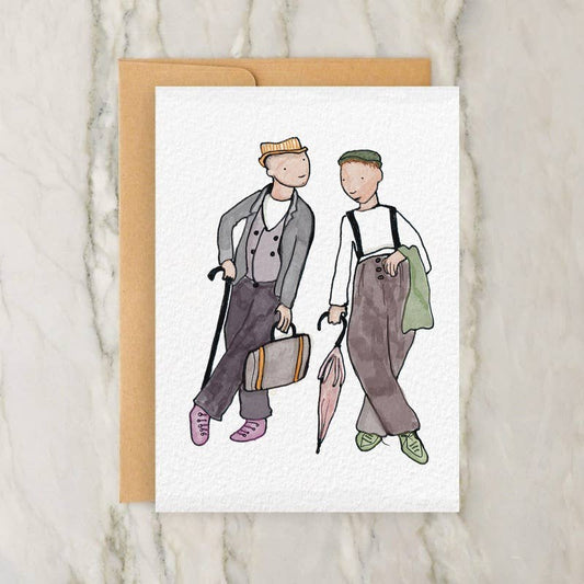 Dandy Lads 4x5" Greeting Card - Vintage Style