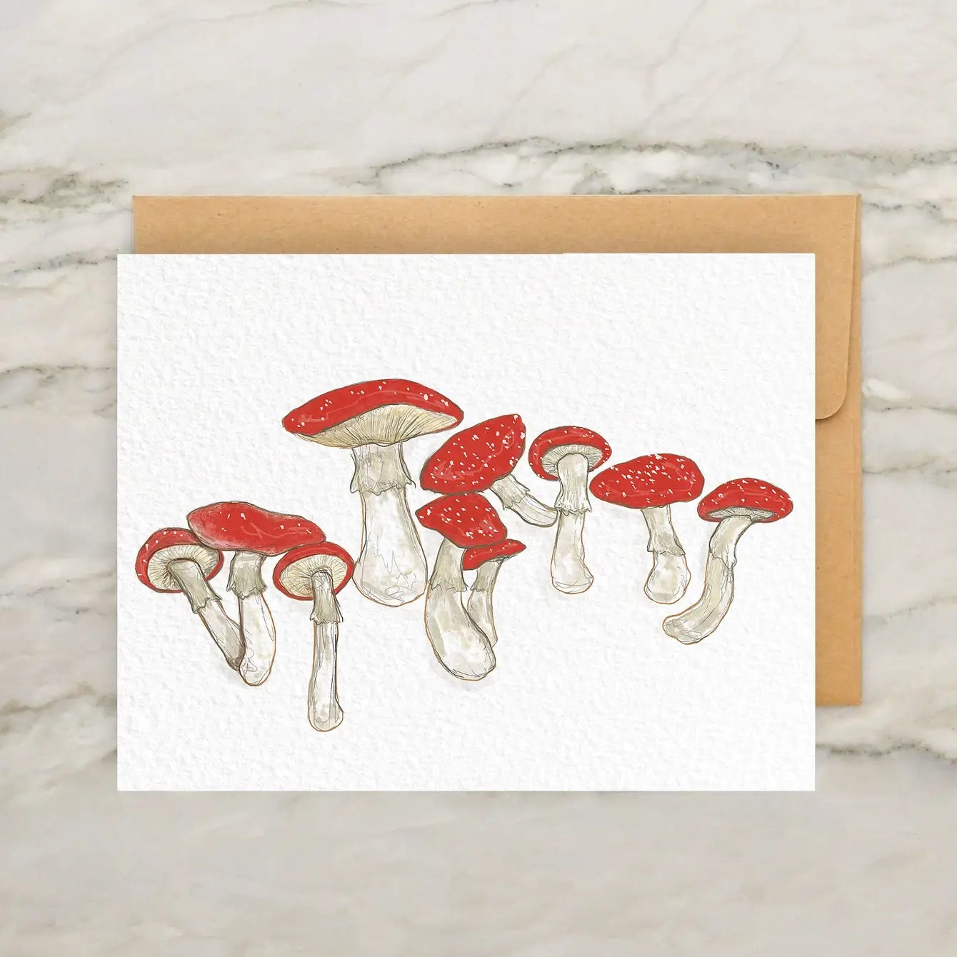 Autumn Toadstools / Mushrooms  4x5" Greeting Card