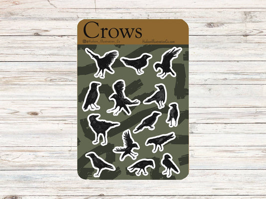 Crows - Ravens Halloween Sticker Sheet