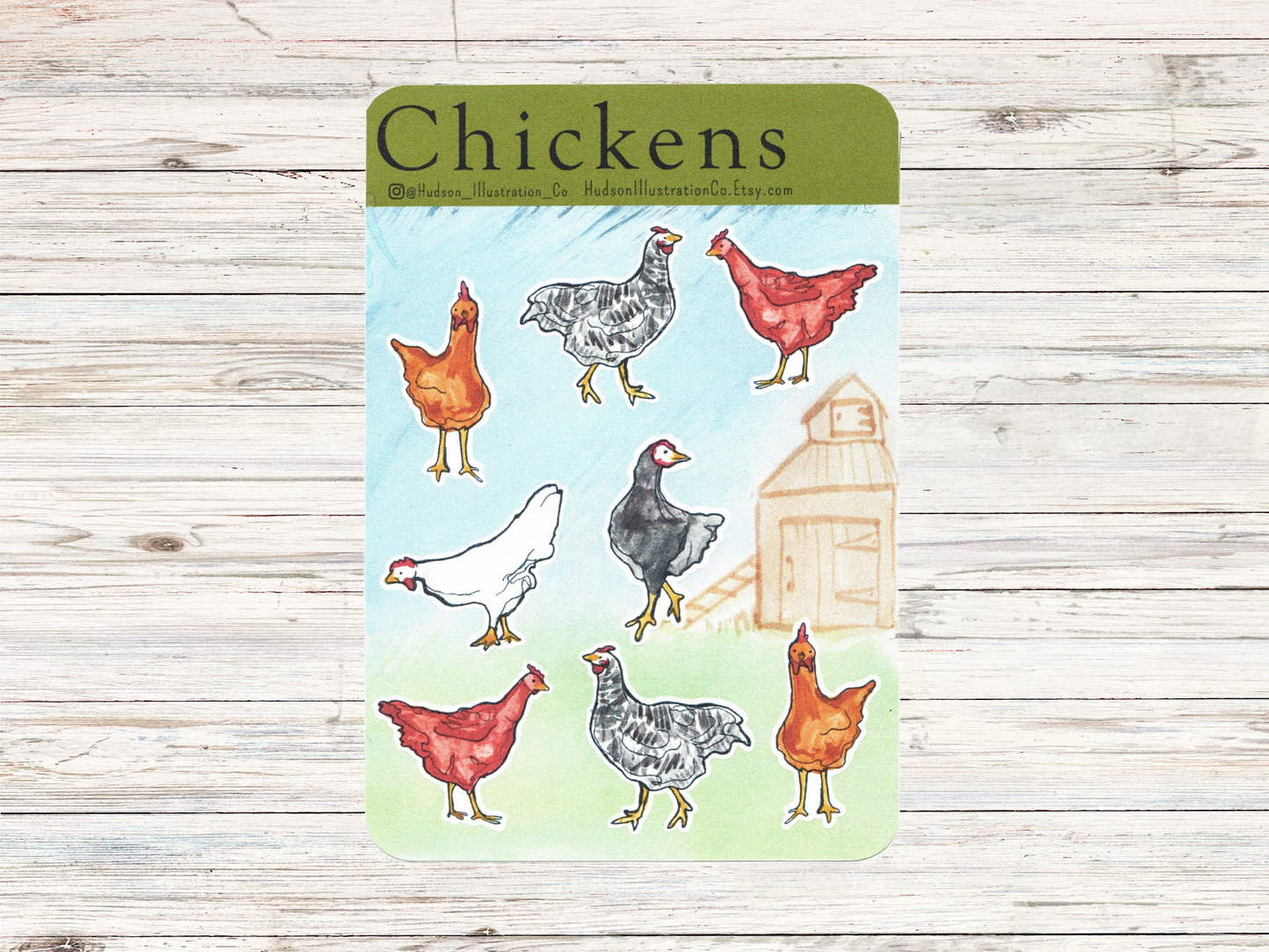 Chickens Sticker Sheet