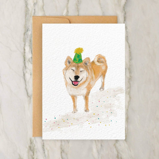 Shiba Inu Birthday Card 4x5"