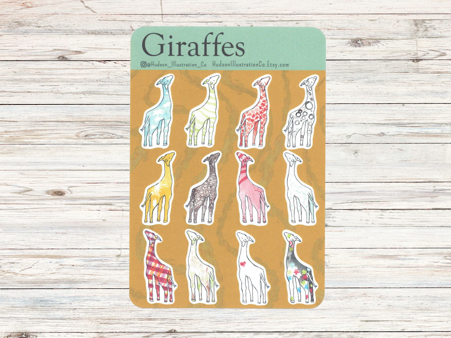 Giraffes Sticker Sheet