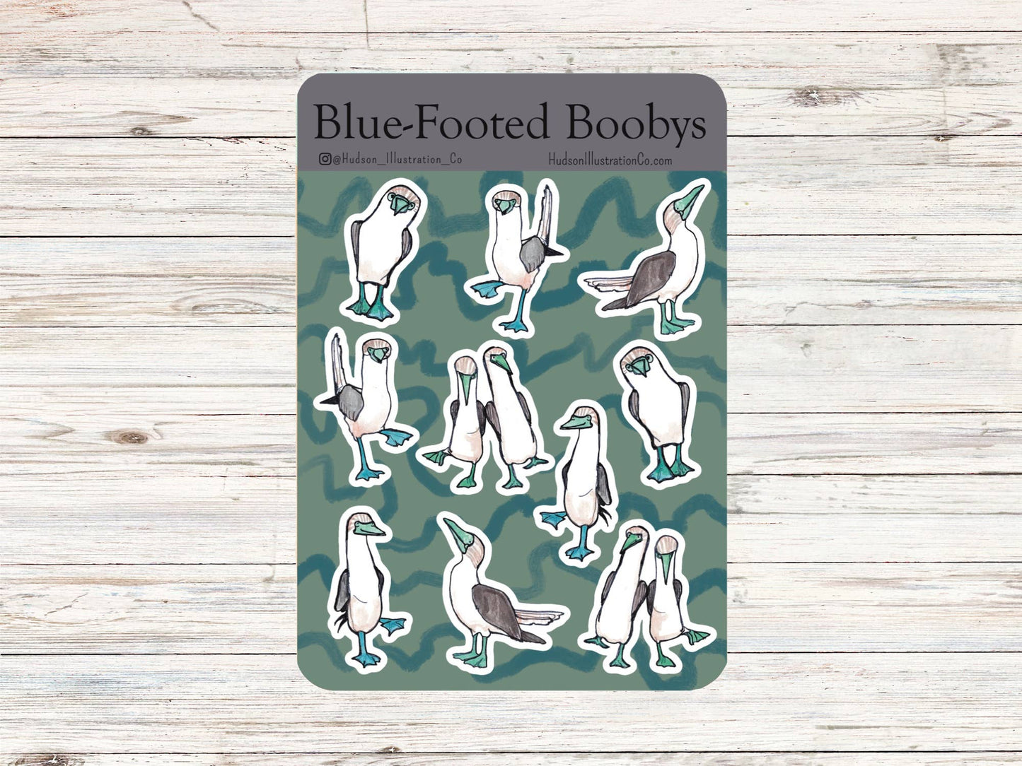 Blue Footed Boobys Sticker Sheet