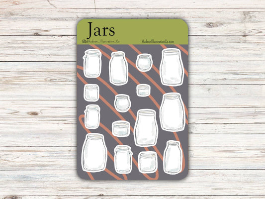 Jars - Matte Recycled Kiss Cut Sticker Sheet - January