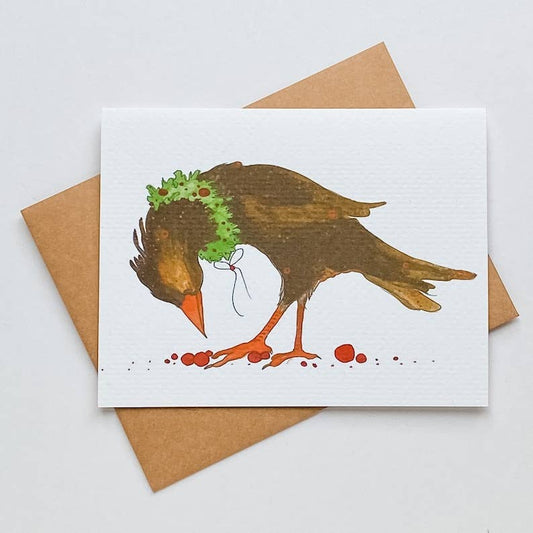 Holiday Crow Note Card