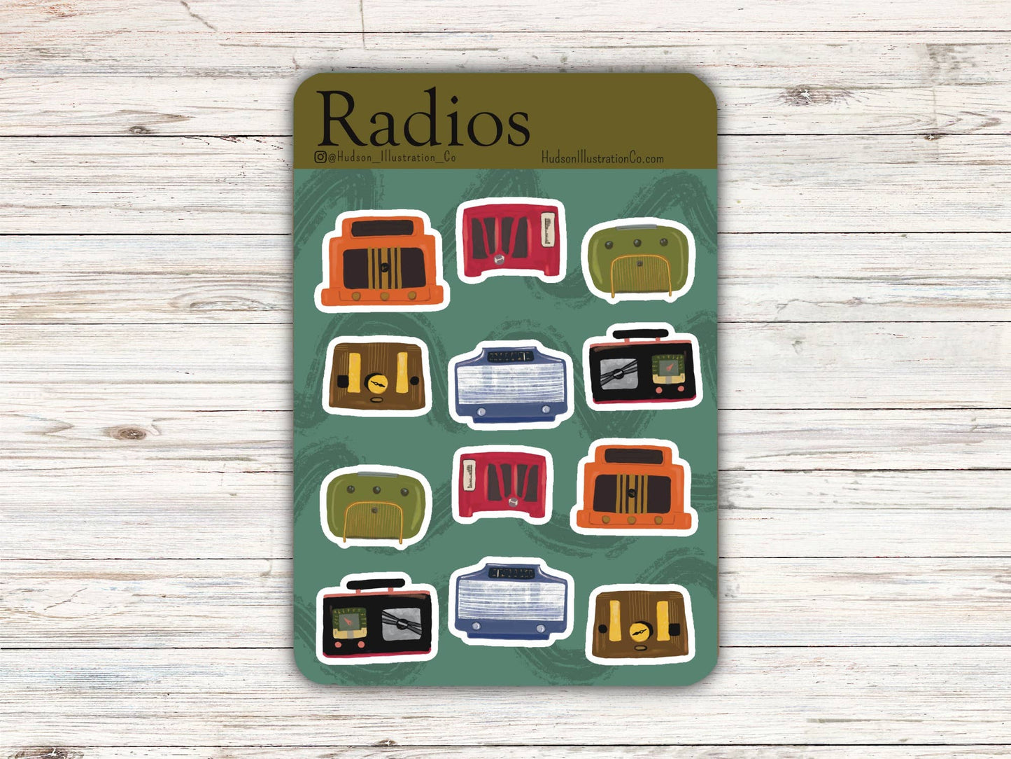 Radios - Matte Recycled Kiss Cut Sticker Sheet