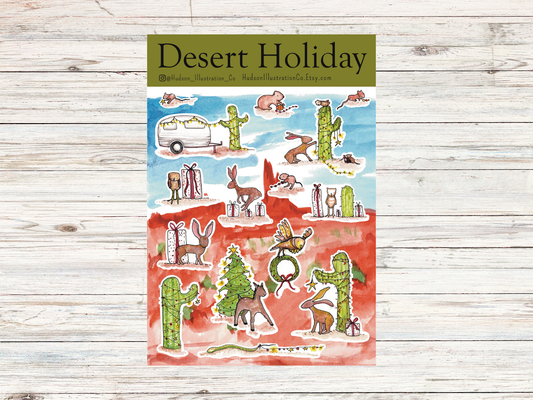 Desert Holiday Sticker Sheet