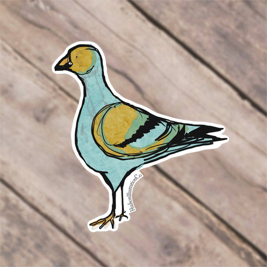 Waterproof Vinyl Colorful Pigeon Sticker