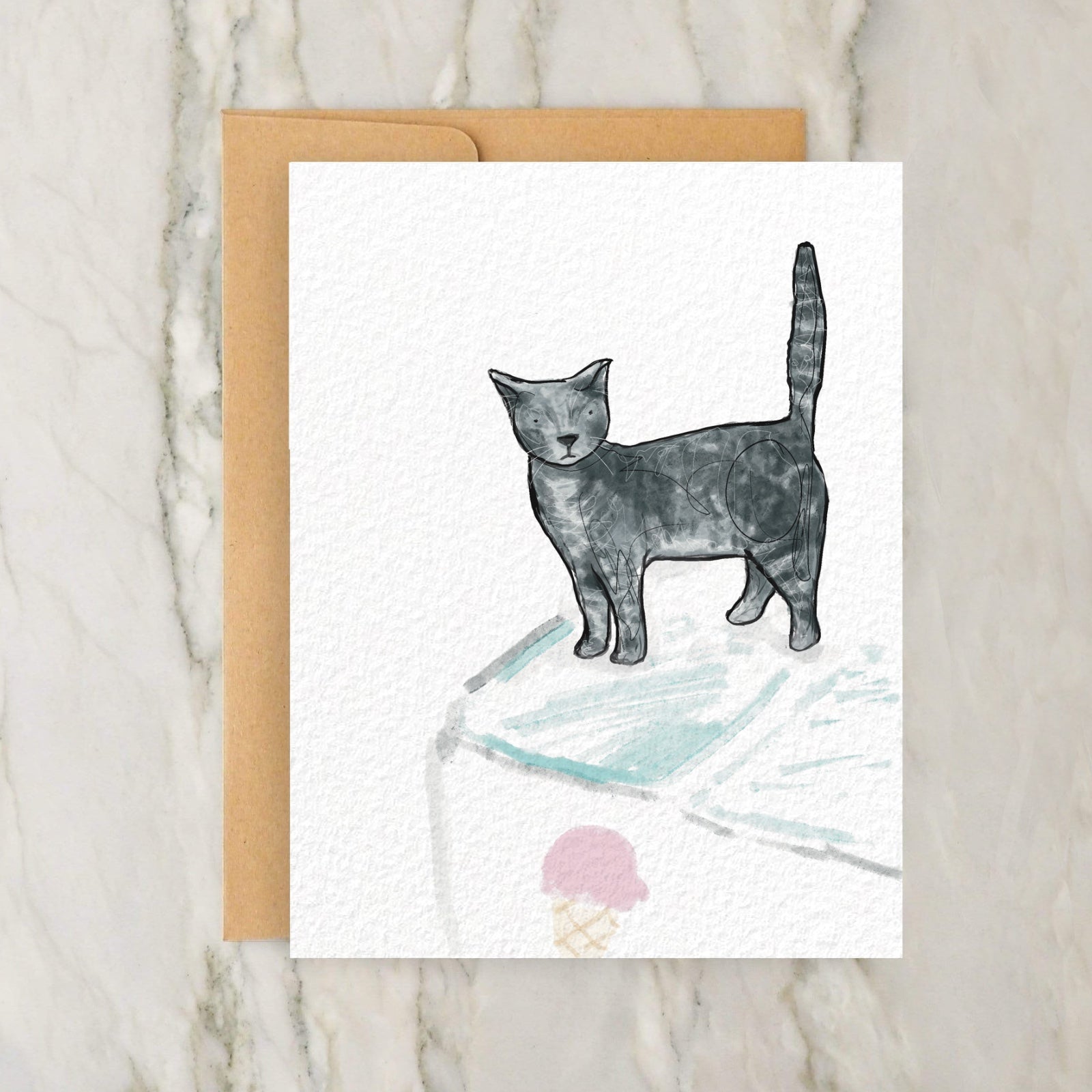 a card with a black cat on it