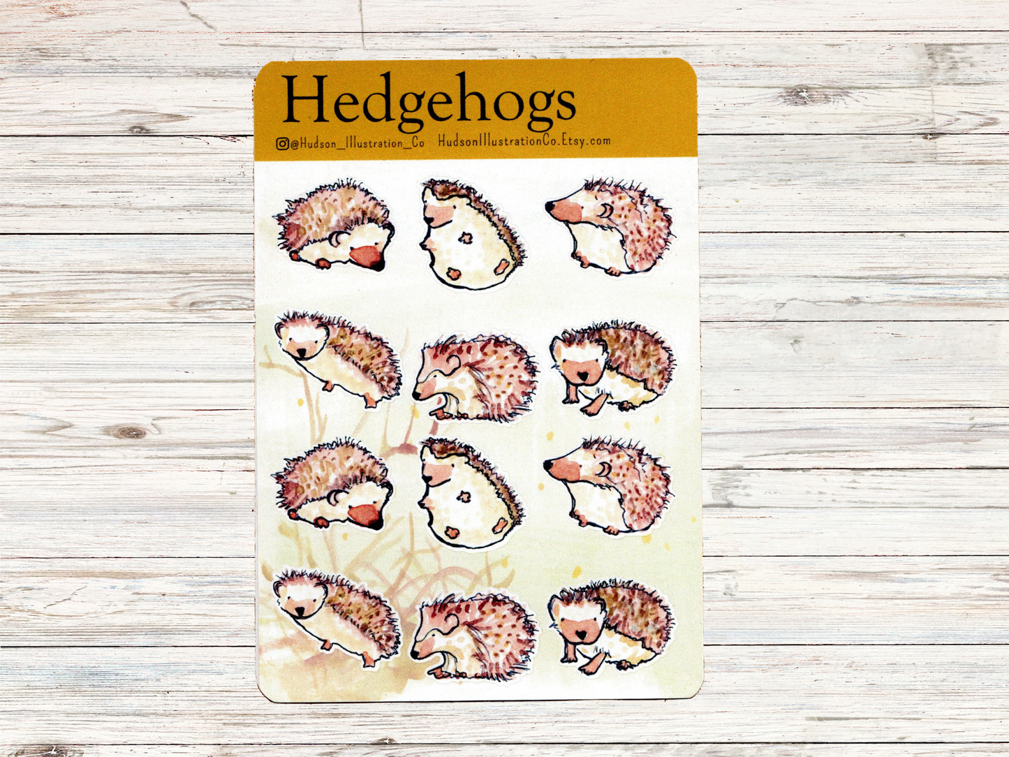 Hedgehogs Sticker Sheet