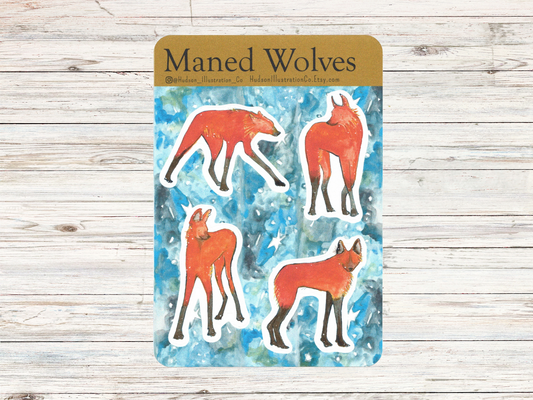 Maned Wolves Sticker Sheet