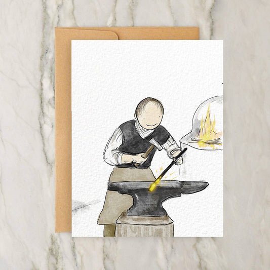 Historical Blacksmith #3 - Museum 4x5" Greeting Card