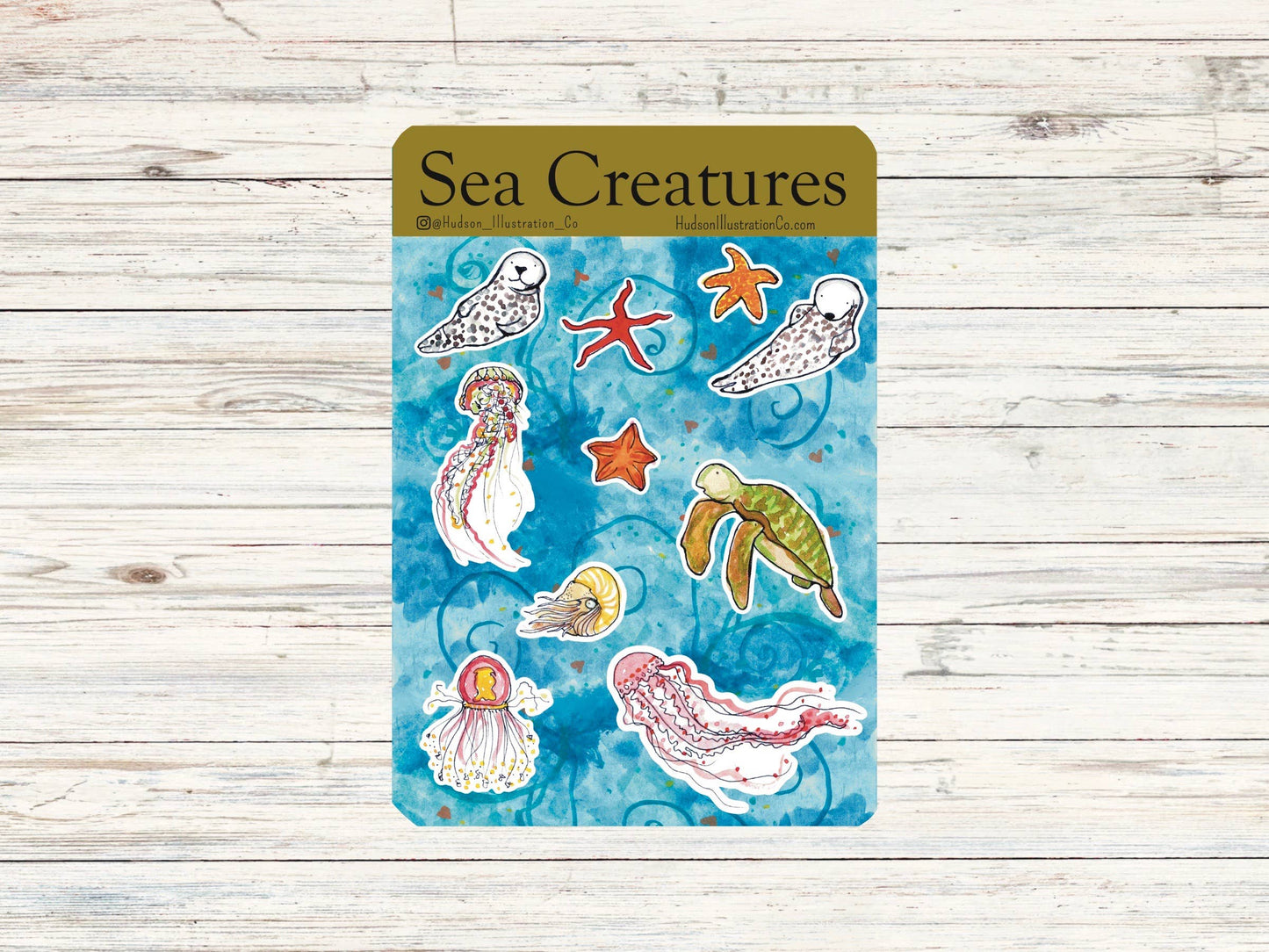 Sea Creatures Sticker Sheet