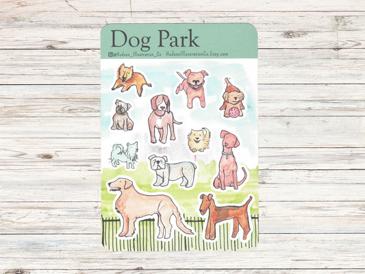 Dog Park Sticker Sheet