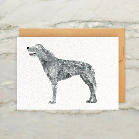 Shaggy Irish Wolfhound - Just Because Card 4x5"