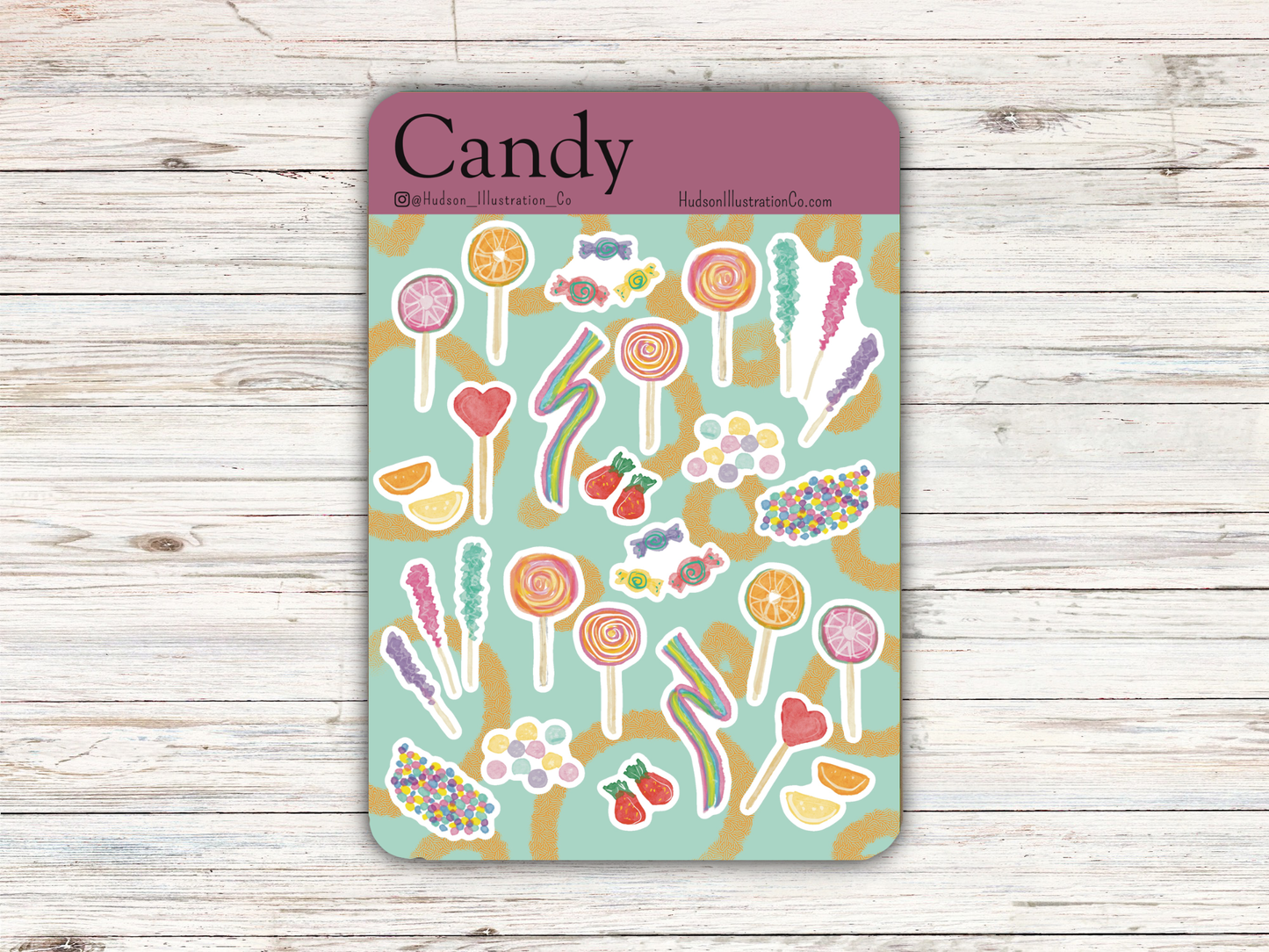 Candy Sticker Sheet - Scrapbook