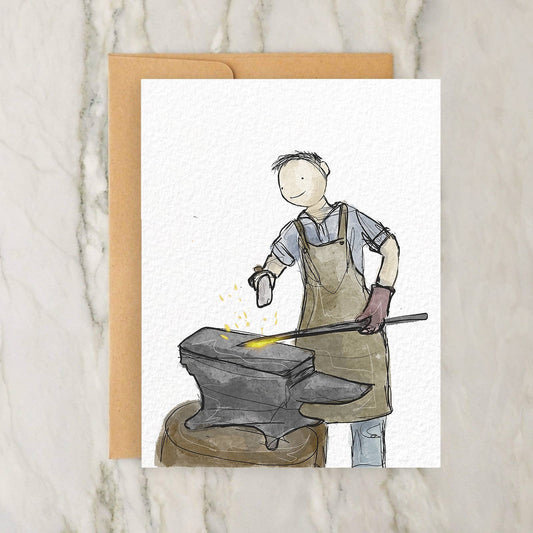 Historical Blacksmith #2 - Museum 4x5" Greeting Card