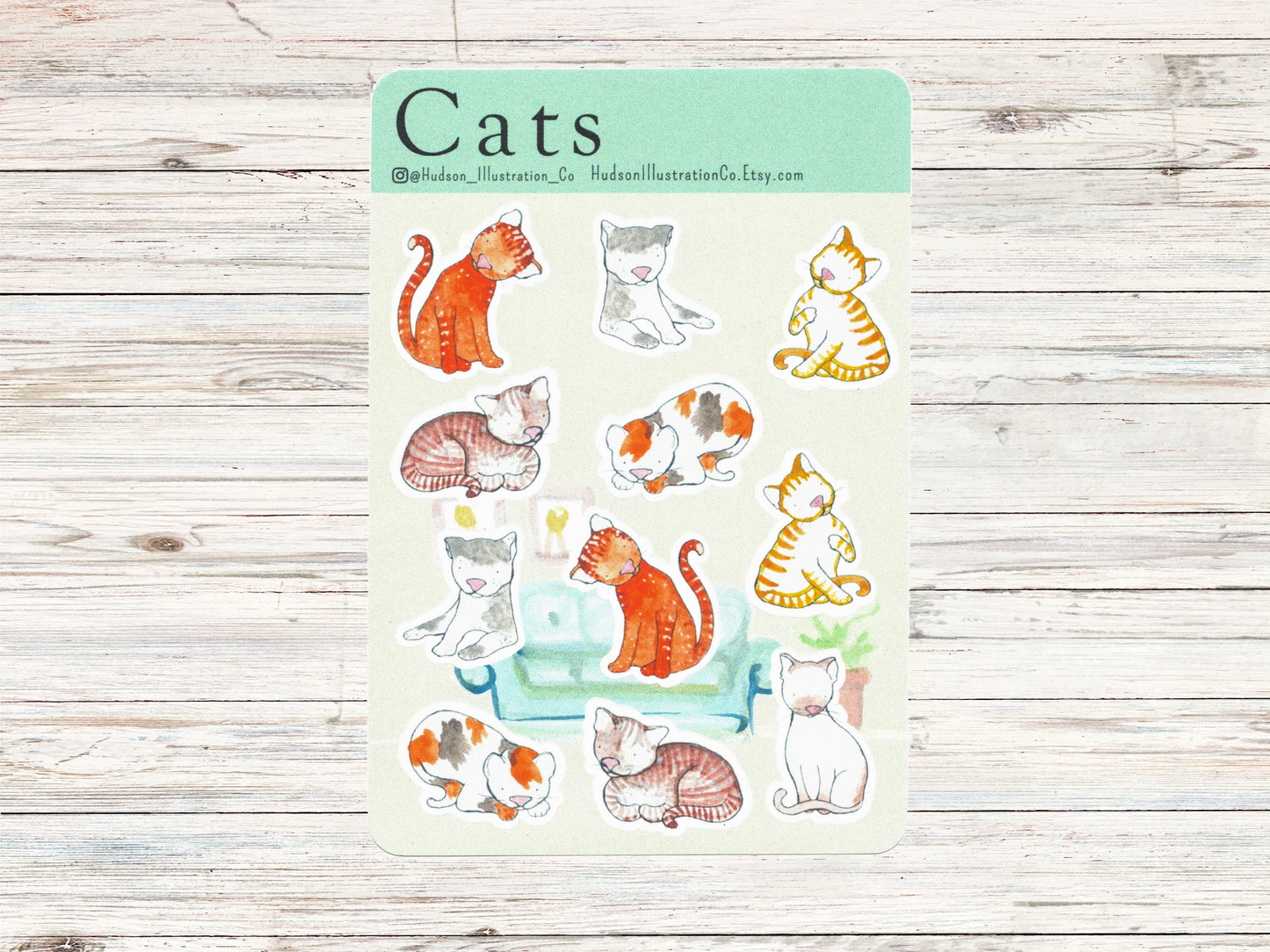 Cats Sticker Sheet