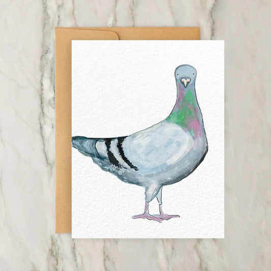 Colorful Pigeon 4x5" Greeting Card