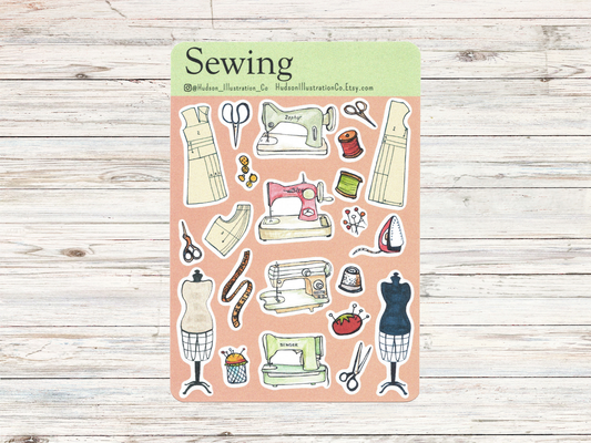 Sewing Sticker Sheet